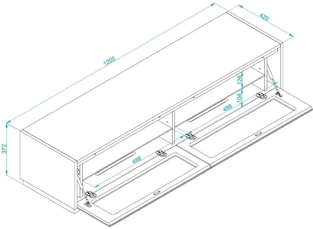 Product photograph of Alphason Horizon Tv Stand For 55inch from Choice Furniture Superstore.